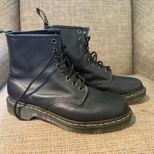 Dr. Martens Black Leather Combat Boots